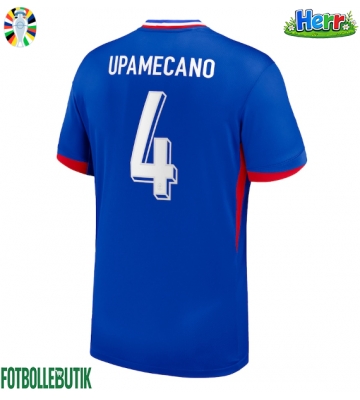 Frankrike Dayot Upamecano #4 Hemmatröja EM 2024 Kortärmad